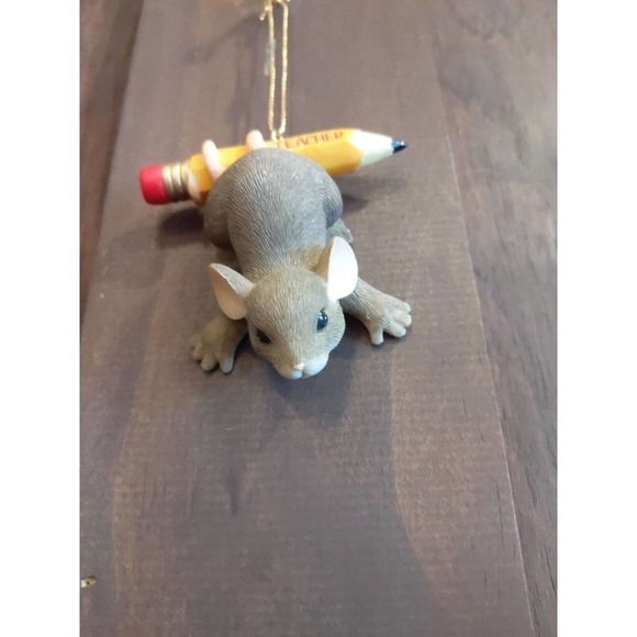 Charming Tails Teacher Christmas Gift Ornaments set of 2 - Picture 4 of 6